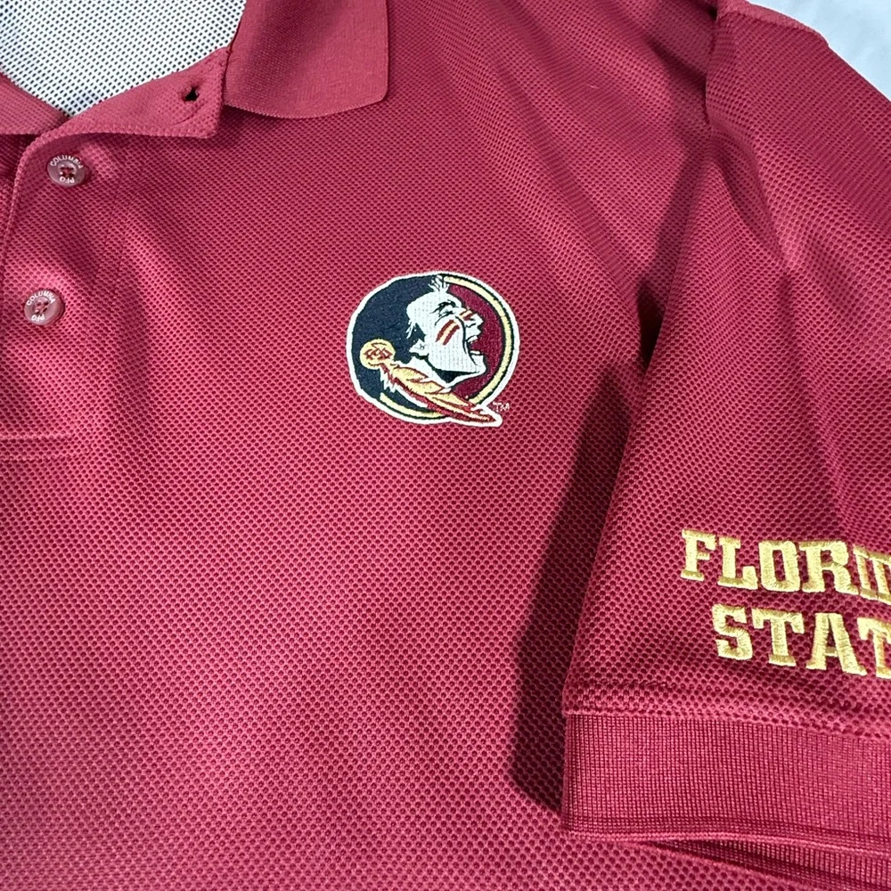 Columbia PFG FSU‎ Seminoles Omni-Shade Polo Men’s XXL Vented Fishing